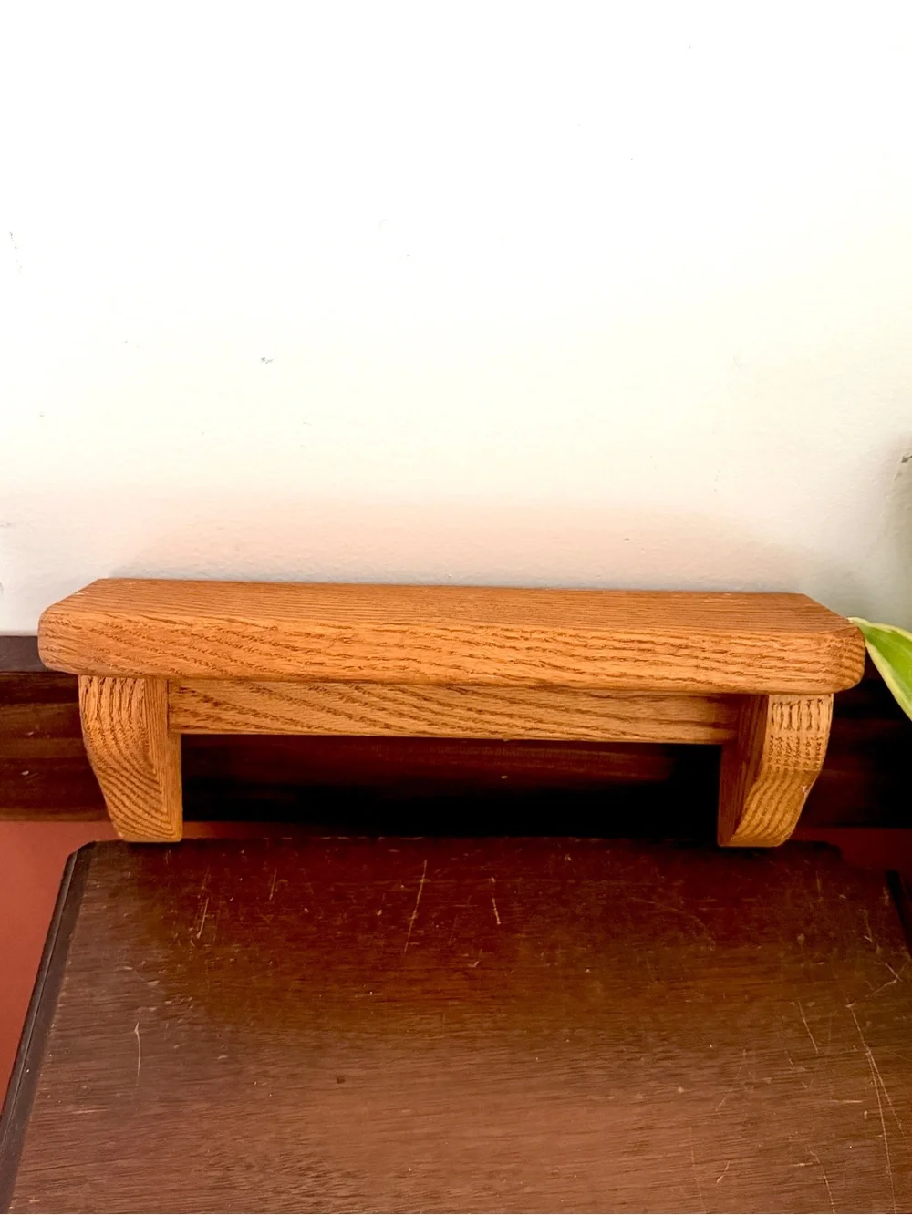 Small Wood Shelf Wall Hanging Vintage Shelf 10”x3”x4” Handmade Boho Small Shelf